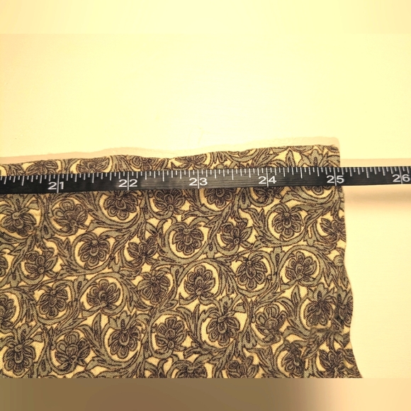 Vtg 90s Expo Floral Filigree Print Rayon Jumpsuit Romper High Waist size 12 - Picture 6 of 7